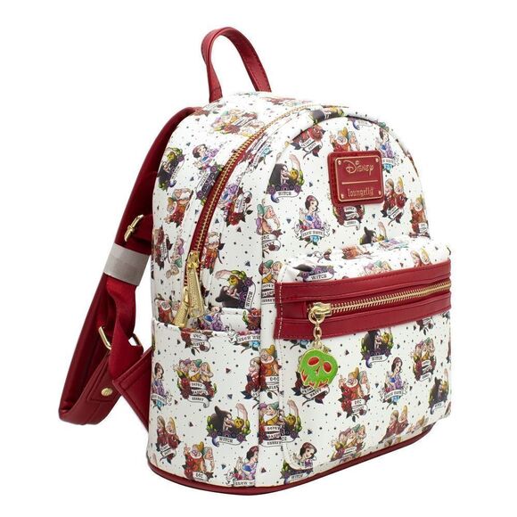 Loungefly Disney Snow White and The 7 Dwarfs Tattoo Exclusive Mini Backpack NWT - Picture 2 of 2